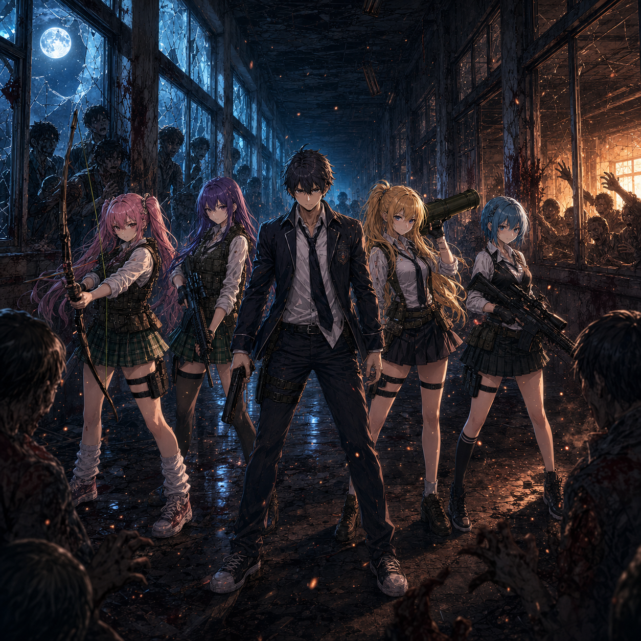 School Zombie Defense browser defense shooter